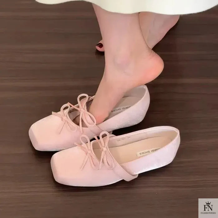 Princess Ballet Bow Flats - Fashionnsio
