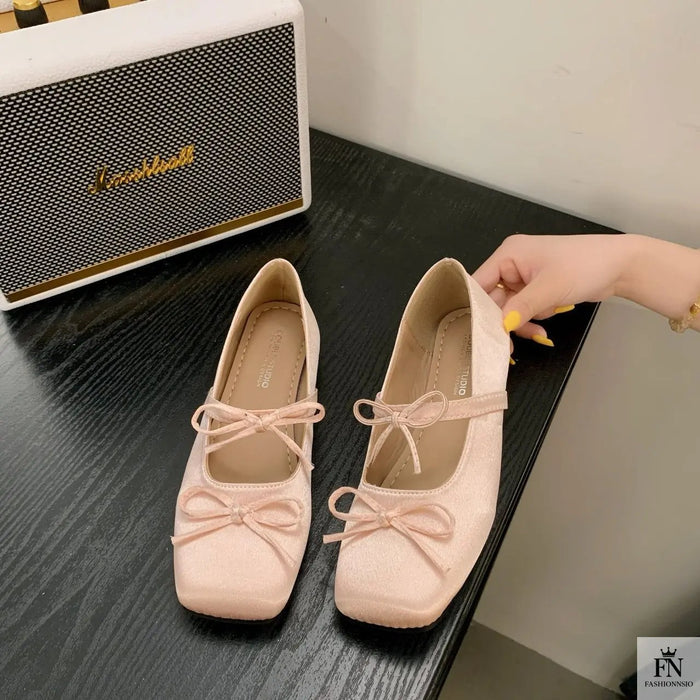 Princess Bow Ballet Flats - Fashionnsio