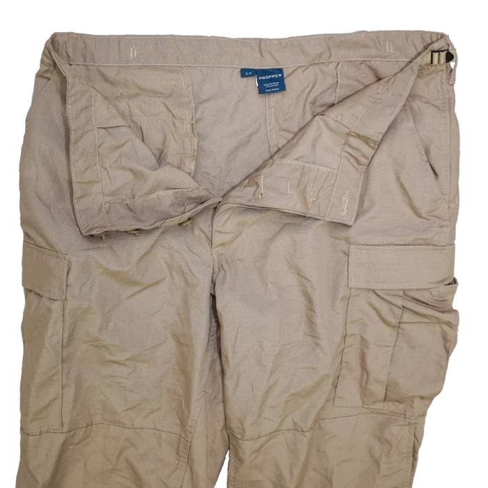 Propper Khaki Ripstop BDU Trousers - XLarge - Army & Outdoors - Combat Trousers