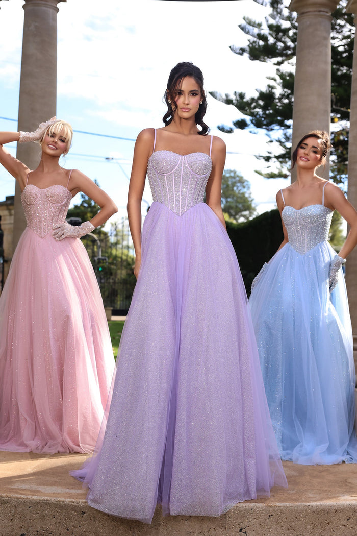 Pink, Lilac, & Blue gowns