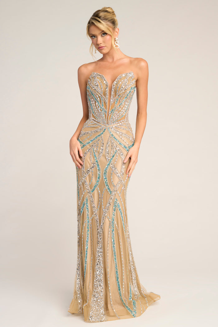 0 / Nude/Blue/Silver