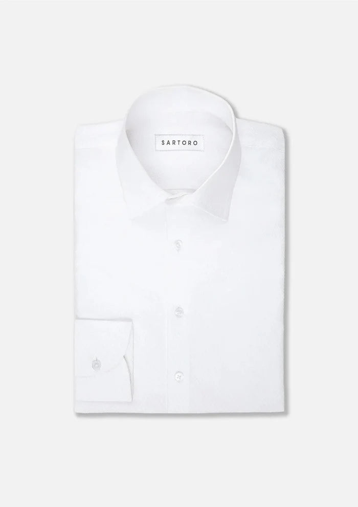 White Pima Shirt - SARTORO