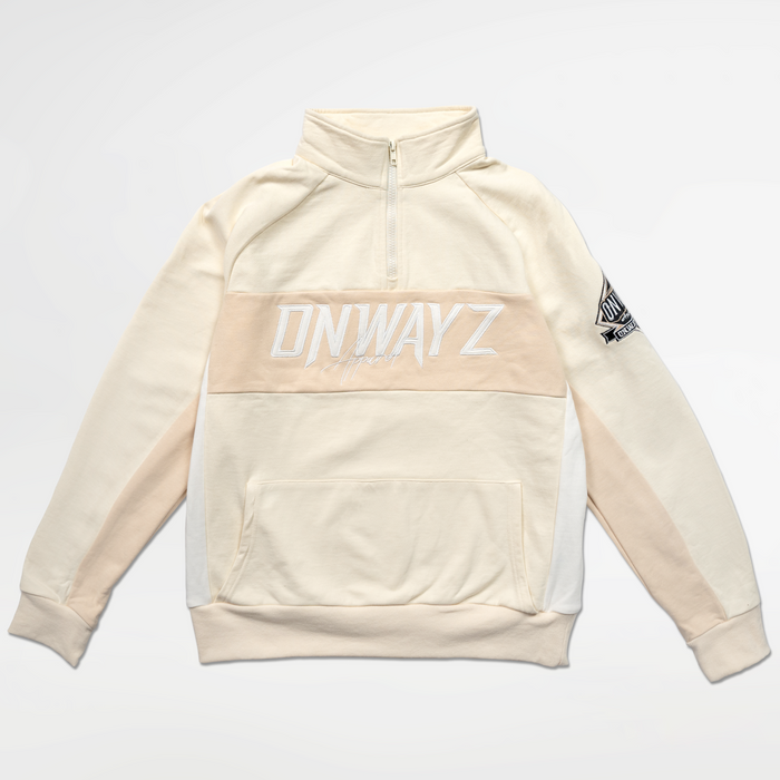 Quarter Zip Sweater - Beige