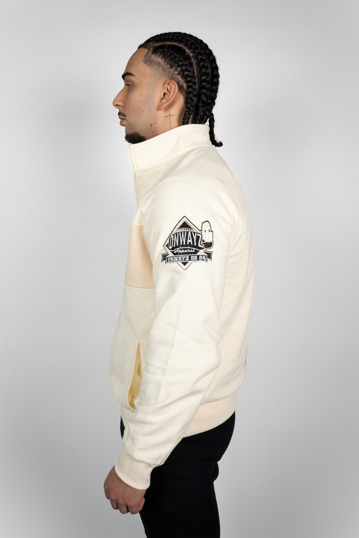 Quarter Zip Sweater - Beige