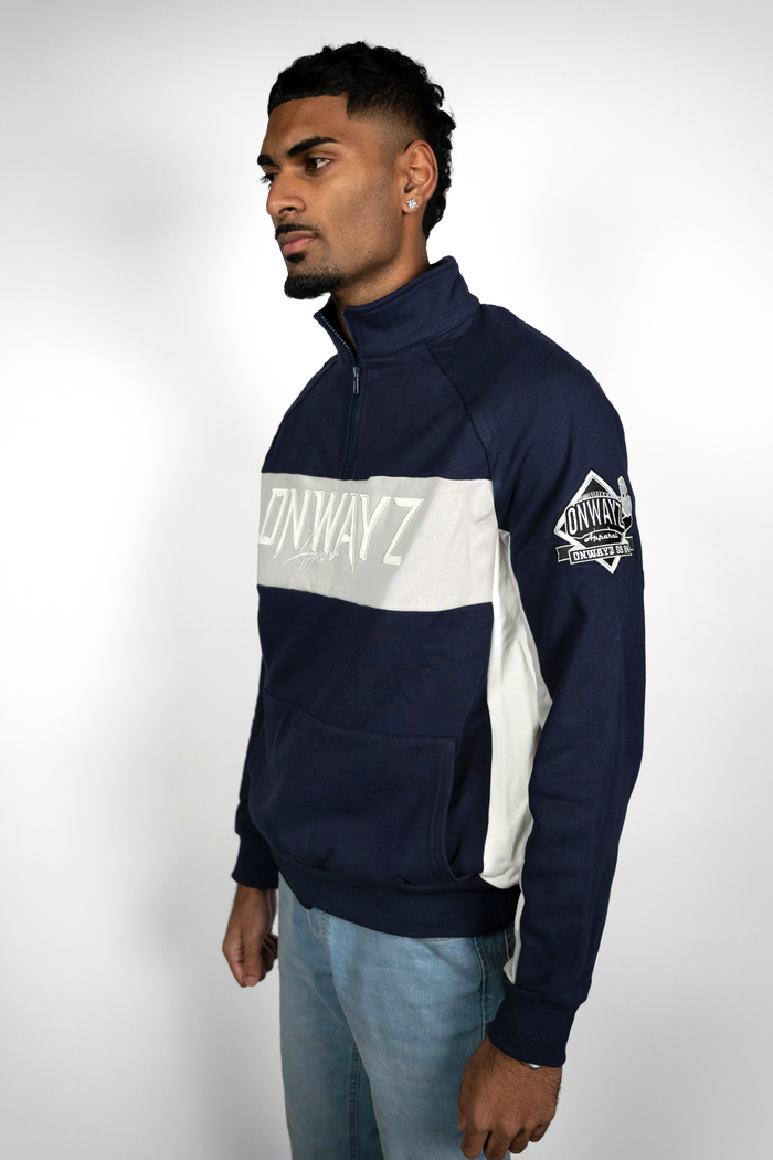 Quarter Zip Sweater - Navy