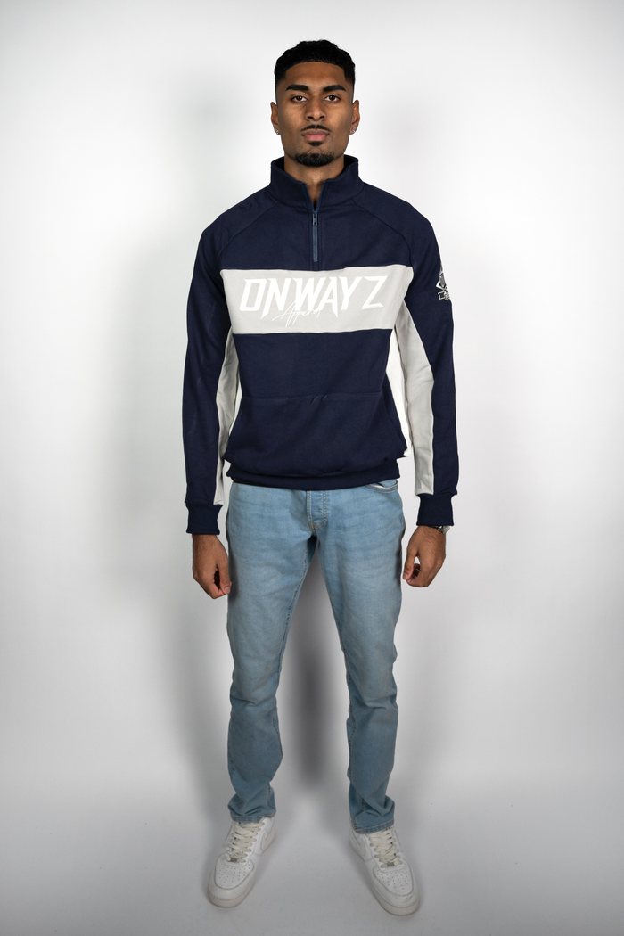 Quarter Zip Sweater - Navy
