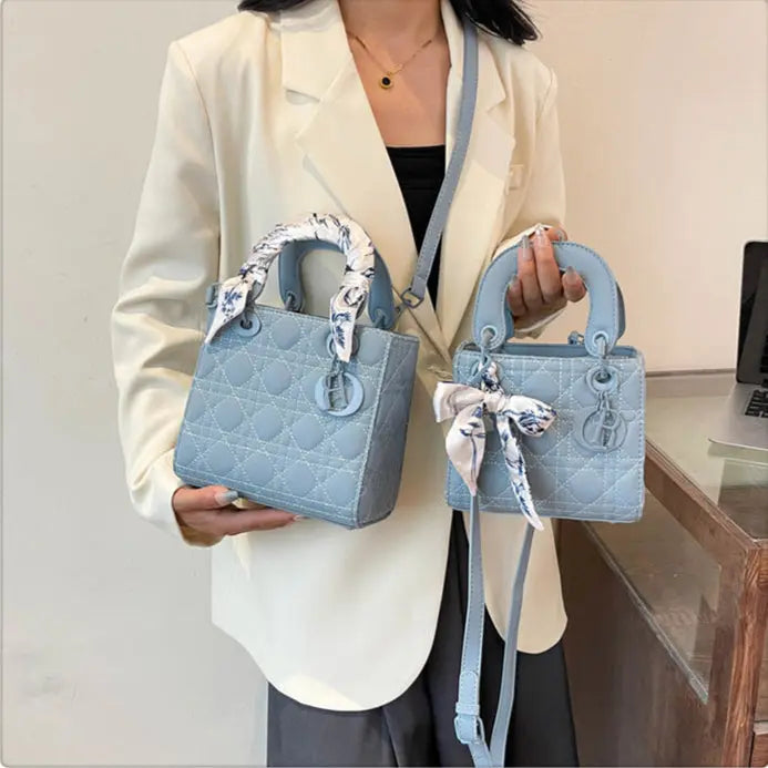 Lady Style Handbags With Silk Scarf fashionnsio