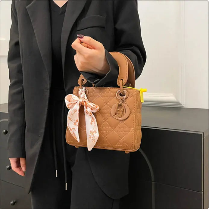 Lady Style Handbags With Silk Scarf fashionnsio