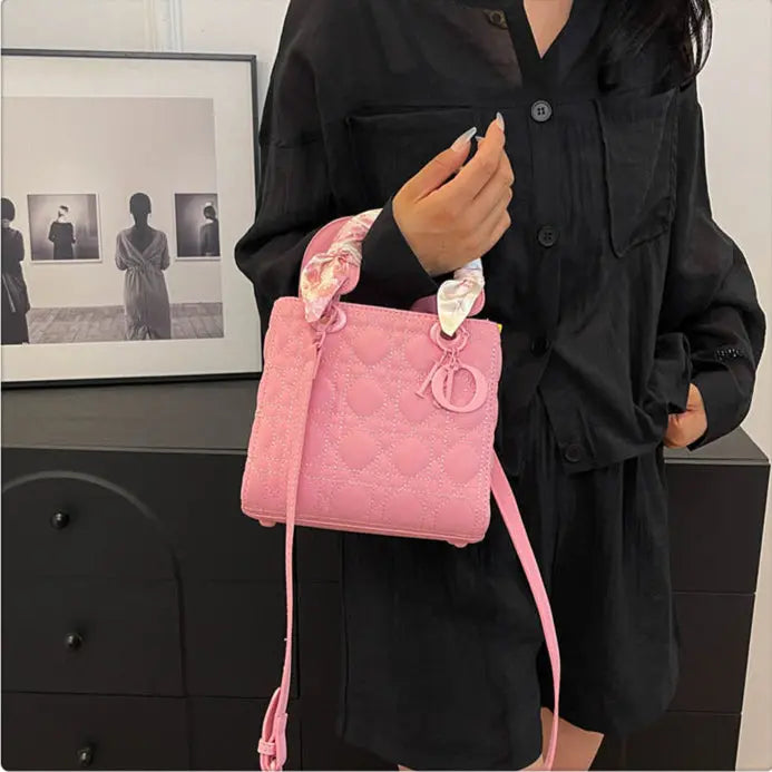 Lady Style Handbags With Silk Scarf fashionnsio
