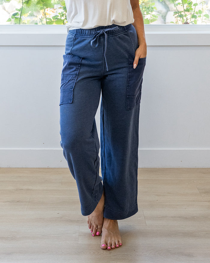 Rae Mode Terry Comfy Pants - Navy Rae Mode