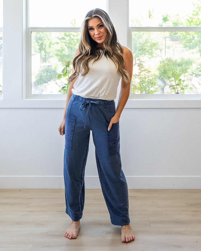 Rae Mode Terry Comfy Pants - Navy Rae Mode