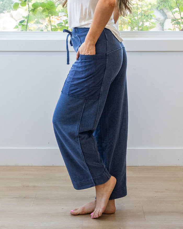 Rae Mode Terry Comfy Pants - Navy Rae Mode