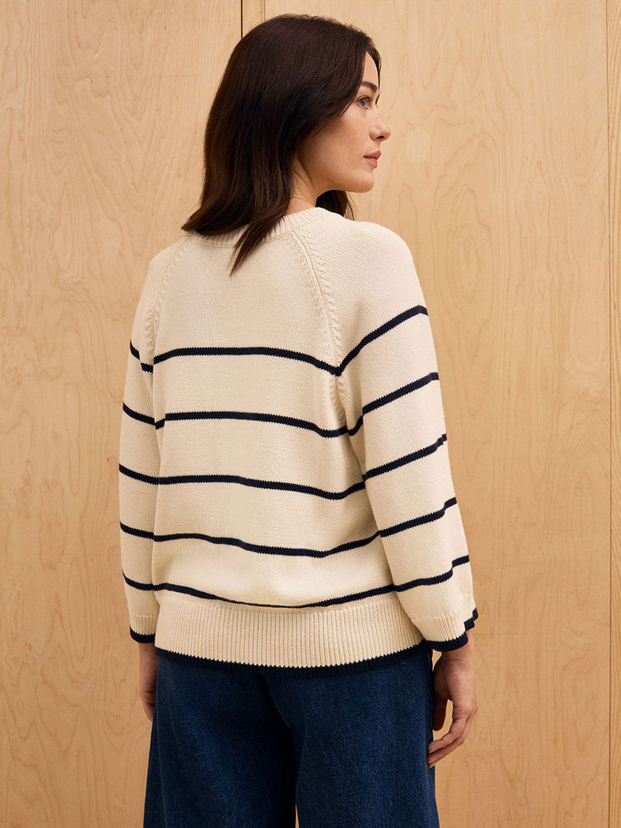 Raglan Crop Sleeve Crew Jumper