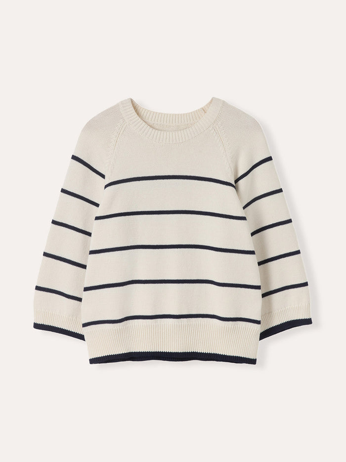 Raglan Crop Sleeve Crew Jumper