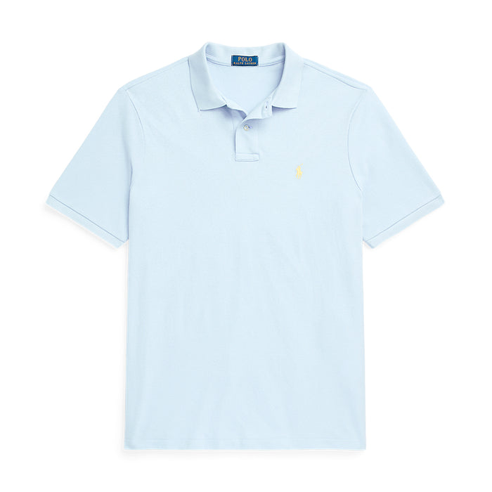 Ralph Lauren - Custom Slim Fit Mesh Polo Shirt in Pale Blue - Nigel Clare