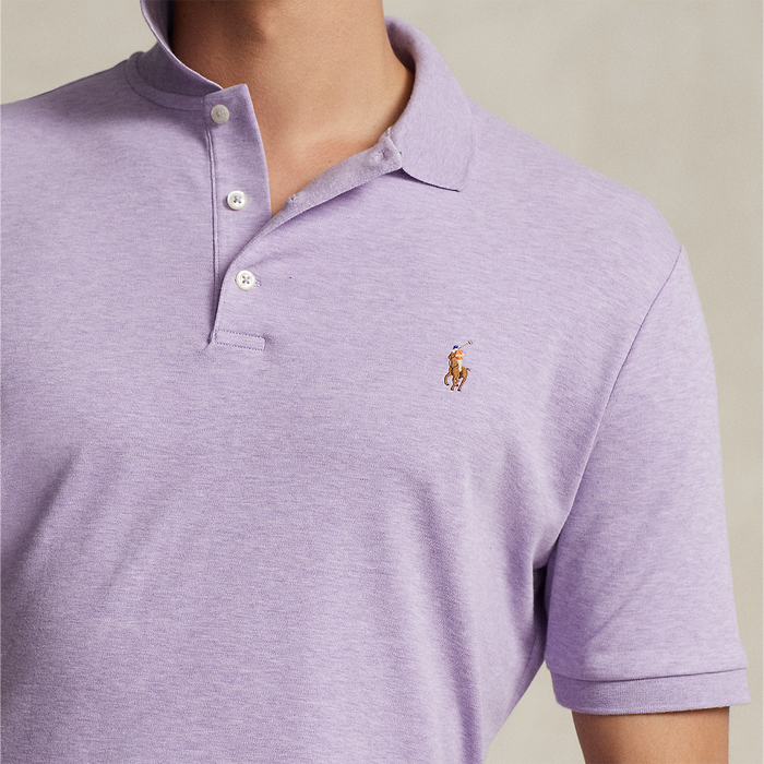 Ralph Lauren - Custom Slim Fit Soft Cotton Polo Shirt in Lilac - Nigel Clare
