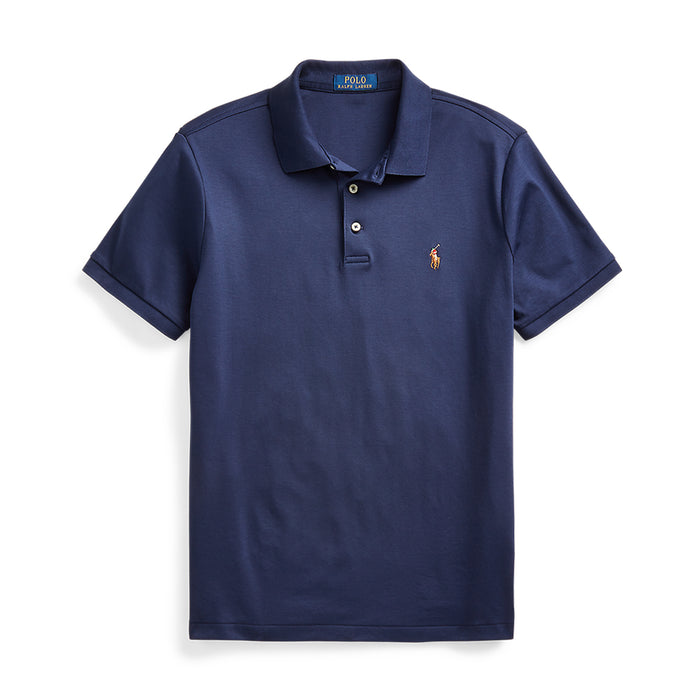 Ralph Lauren - Custom Slim Fit Soft Cotton Polo Shirt in Navy - Nigel Clare