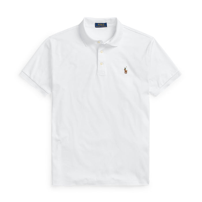 Ralph Lauren - Custom Slim Fit Soft Cotton Polo Shirt in White - Nigel Clare