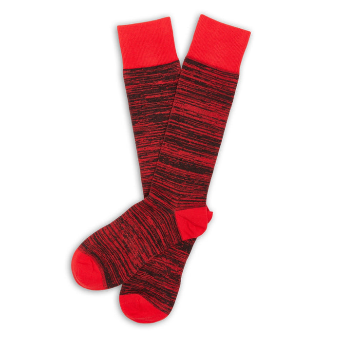 Red / Black Marl Dress Socks - SARTORO