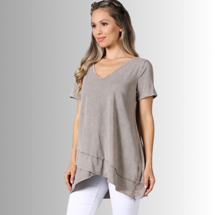 Relax in Style Cotton V-Neck Top for Comfort and Versatility - RFE Marketing Ventures