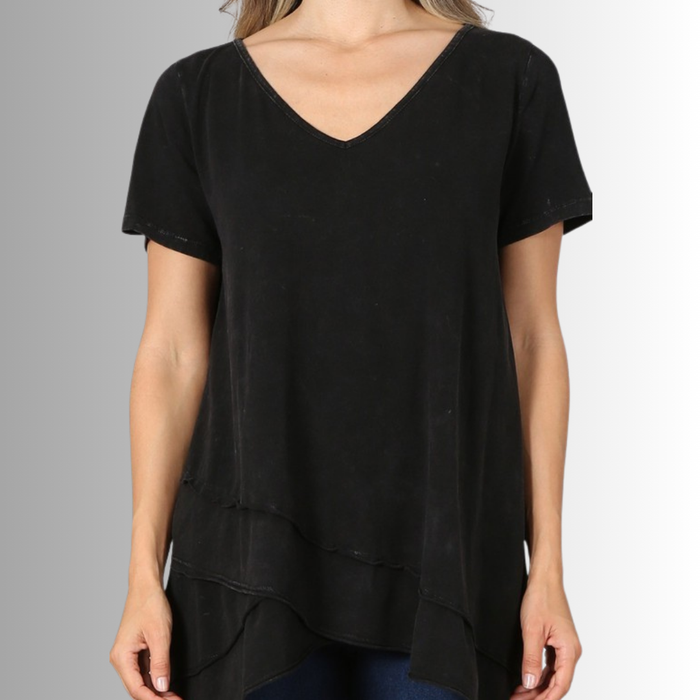 Relax in Style Cotton V-Neck Top - RFE Marketing Ventures