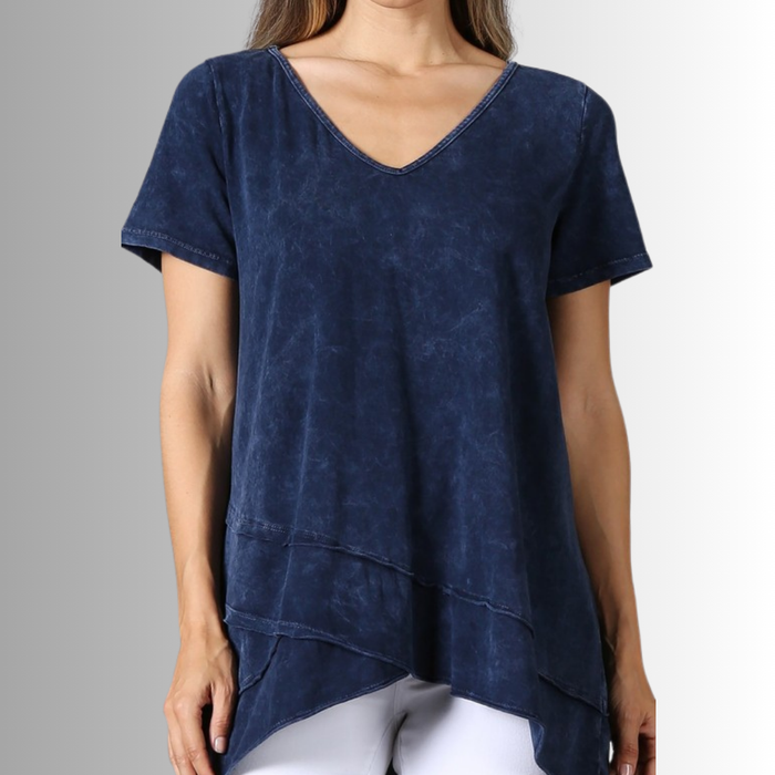 Relax in Style Cotton V-Neck Top - RFE Marketing Ventures