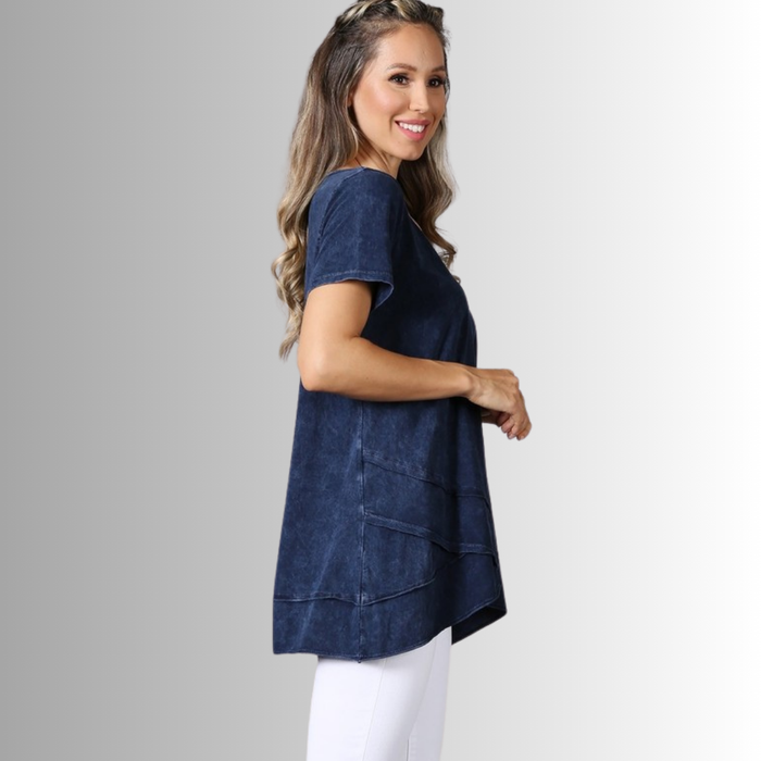Relax in Style Cotton V-Neck Top - RFE Marketing Ventures