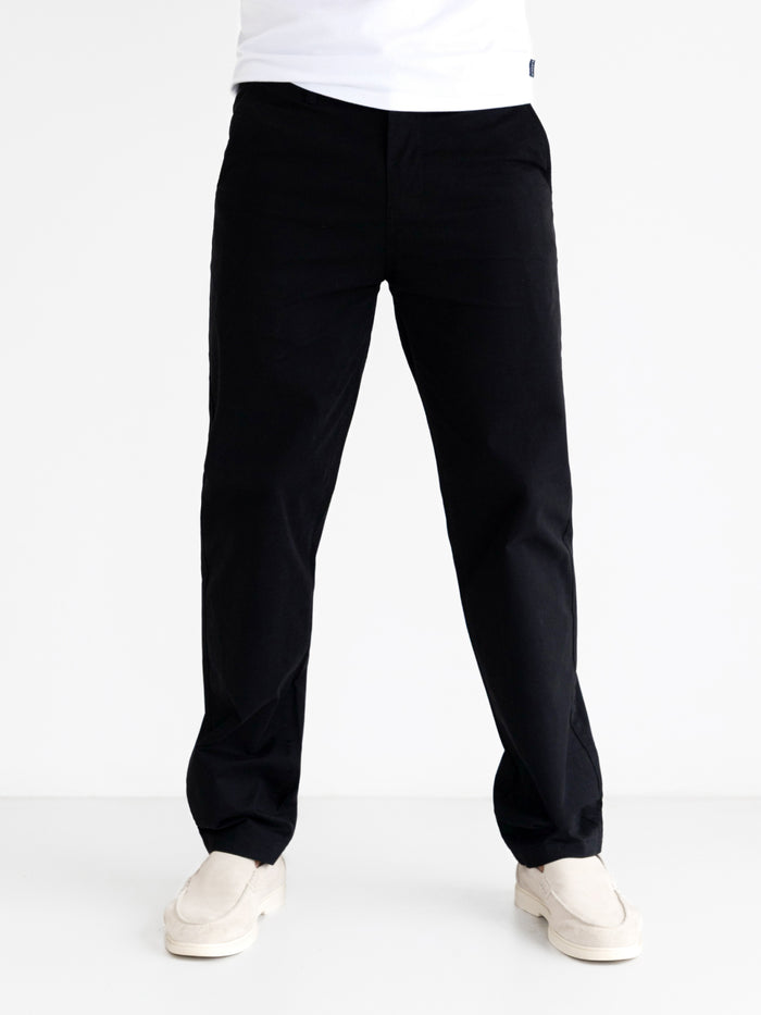 Relaxed Stretch Chinos - Black