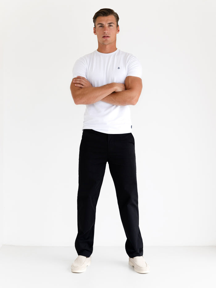 Relaxed Stretch Chinos - Black