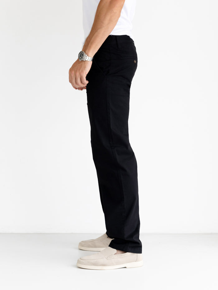 Relaxed Stretch Chinos - Black