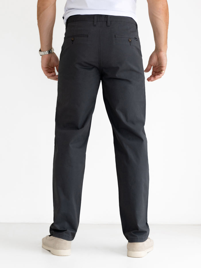 Relaxed Stretch Chinos - Graphite