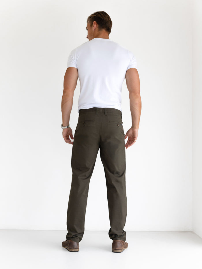 Relaxed Stretch Chinos - Khaki