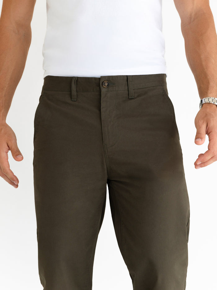 Relaxed Stretch Chinos - Khaki