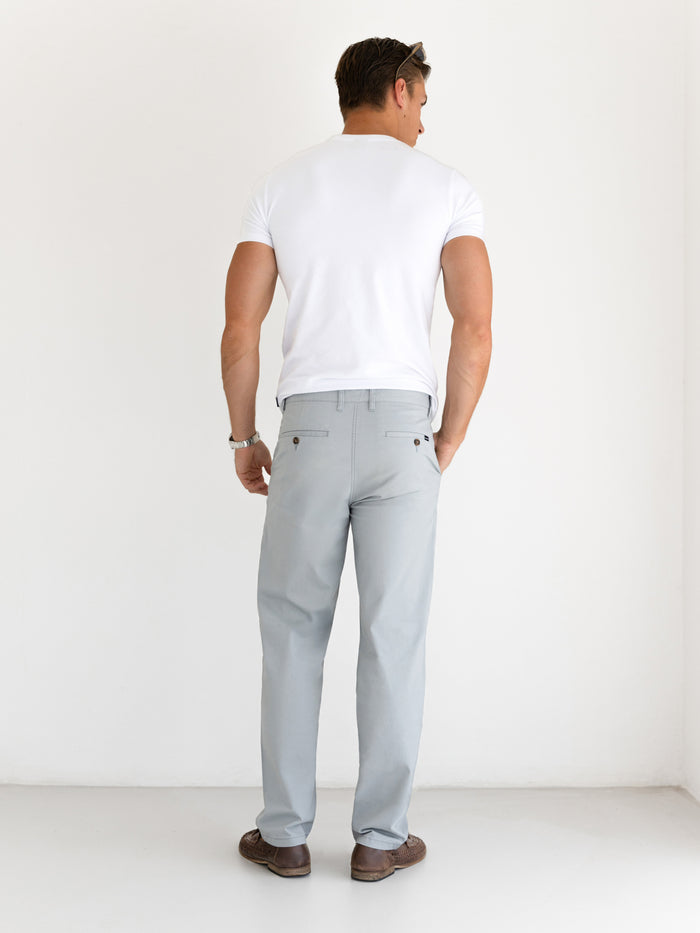 Relaxed Stretch Chinos - Light Grey