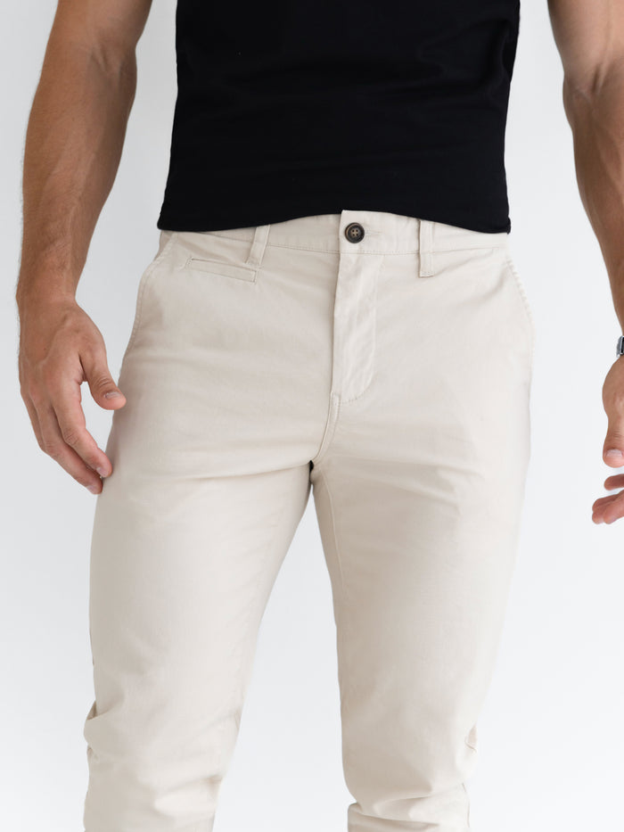 Relaxed Stretch Chinos - Tan