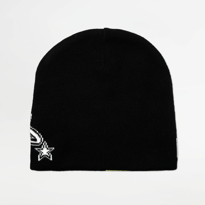 Reversible Beanie - Black / Yellow
