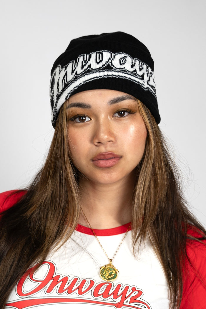Reversible Beanie - Black / Yellow