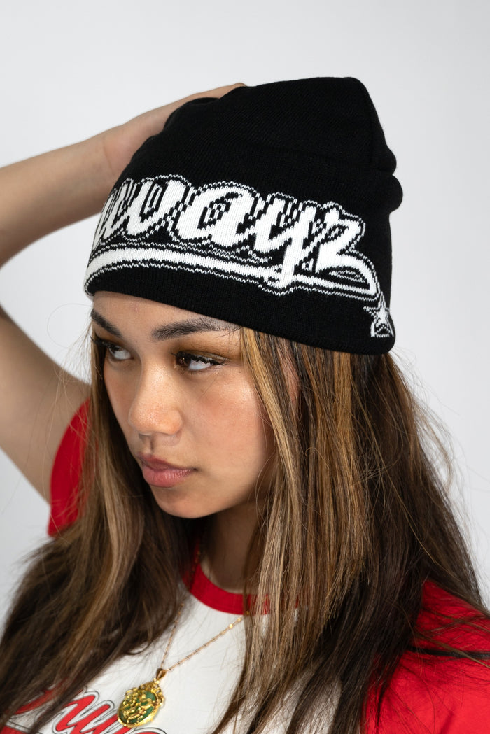 Reversible Beanie - Black / Yellow