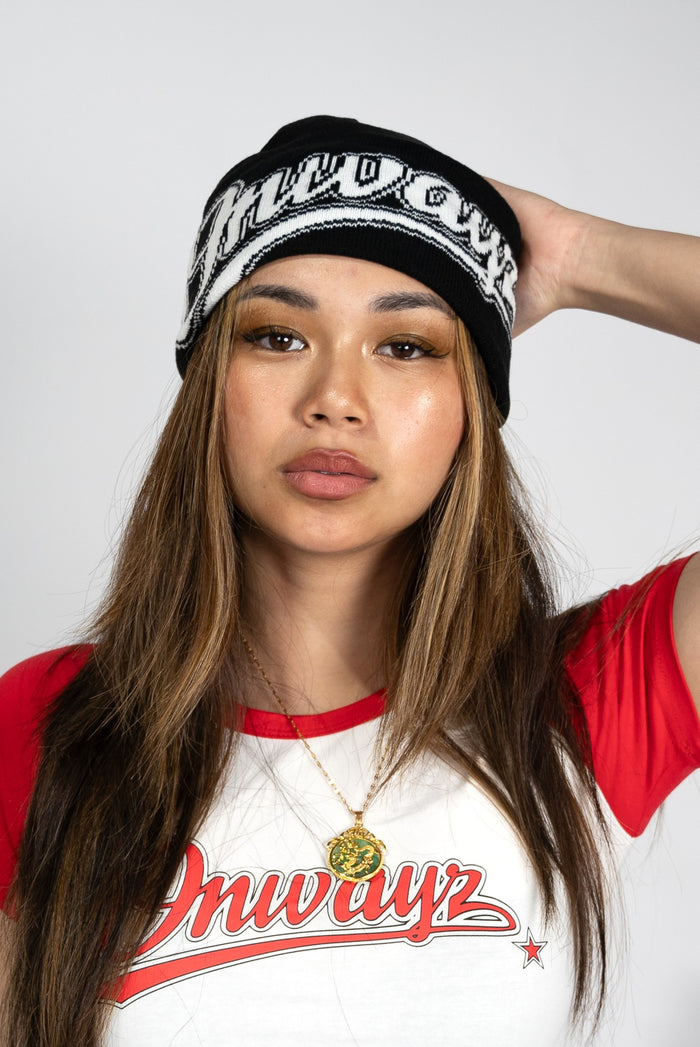 Reversible Beanie - Black / Yellow