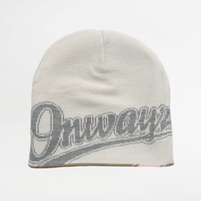 Reversible Beanie - Grey / Brown