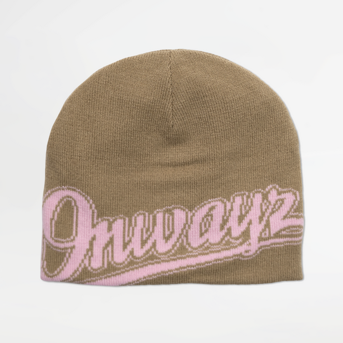 Reversible Beanie - Grey / Brown