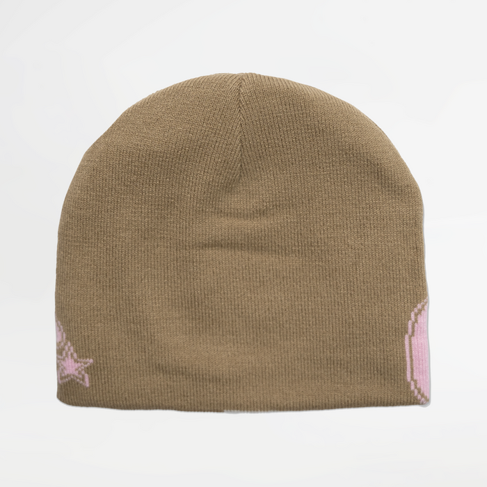 Reversible Beanie - Grey / Brown