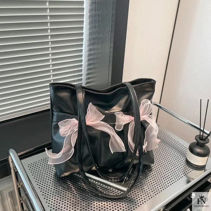 Ribbon Bow Tote Bags - Fashionnsio