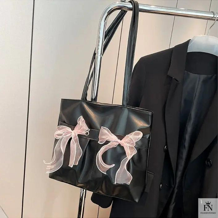 Ribbon Bow Tote Bags - Fashionnsio