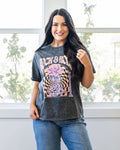 Rock & Roll Rose Black Mineral Wash Tee Zutter