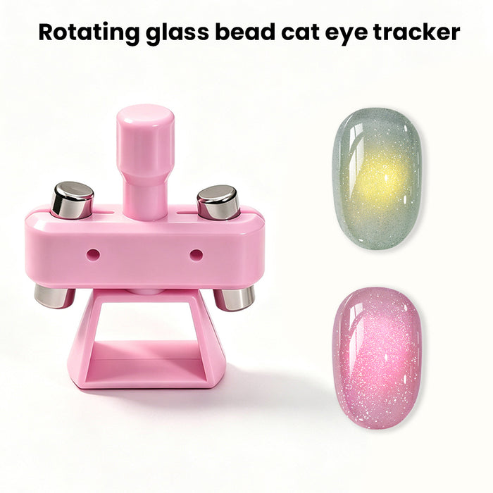 Rotating Glass Bead Cat Eye Tracker Magnet | 360° Rotation, Detachable Stand