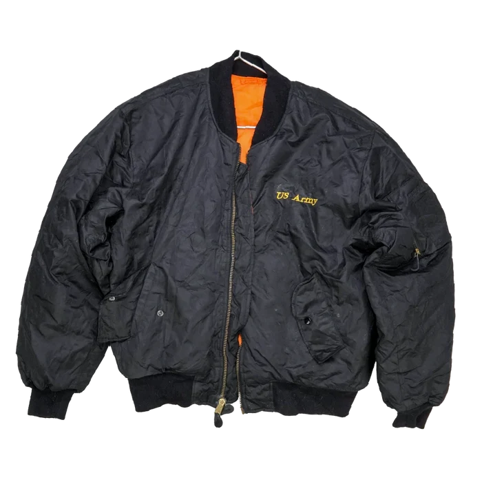 Rothco Black MA-1 Flight Jacket - 2XLarge - Army & Outdoors - Flight Jackets