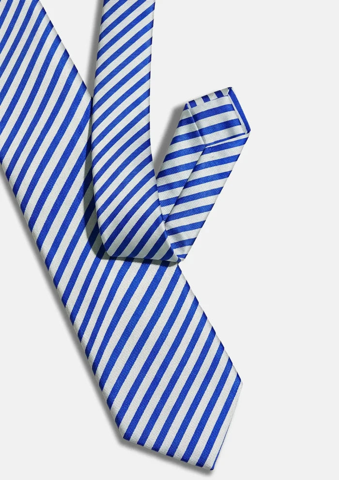 Royal Blue Diagonal Stripe Tie - SARTORO