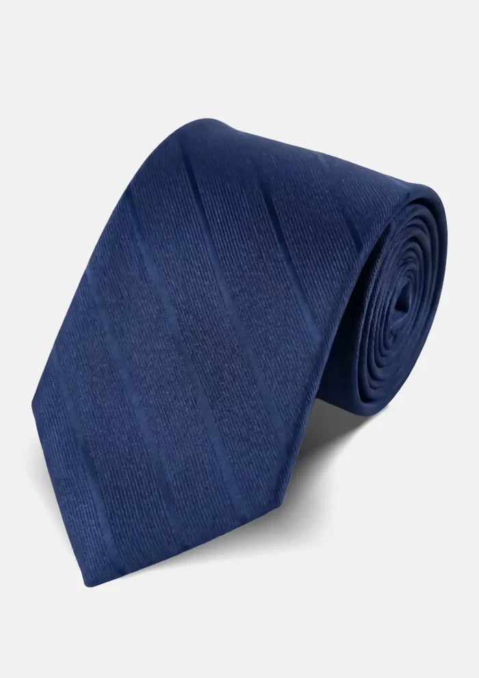 Royal Blue Shadow Stripe Tie - SARTORO