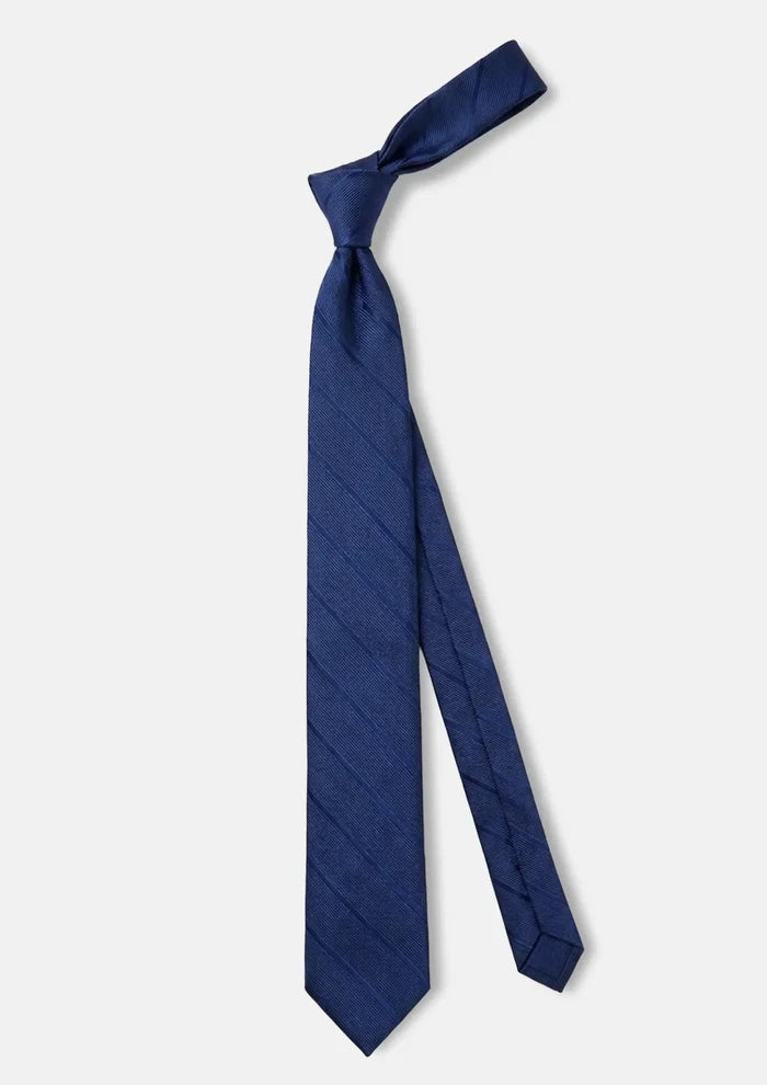 Royal Blue Shadow Stripe Tie - SARTORO